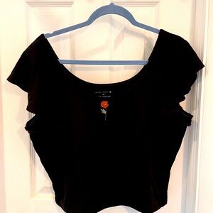 Purusha people pansy flutter sleeve bra top 4X